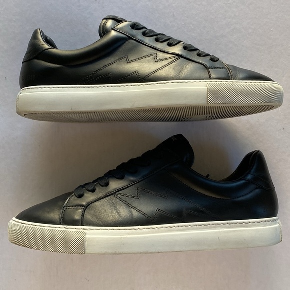 ZADIG & VOLTAIRE Men’s Black Leather Shoes Size 43 - Picture 3 of 8